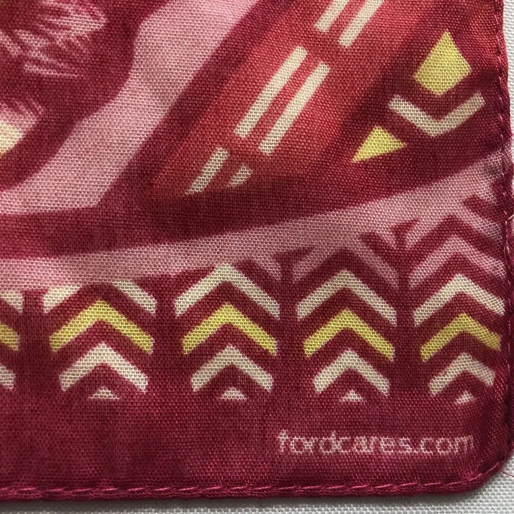Fordcares “Warriors In Pink” Scarf Women Pink Red Green Rectangular Size 52 x 9